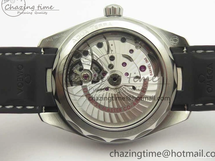 0312 Aqua Terra 150M Master Chronometers VSF 1:1 Best Edition Black Dial SS Hand on Black Rubber Strap A8900 Super Clone Unisex 8005